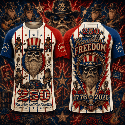 ZZT Premium Country Music America 250 Years Of Freedom 3D T-Shirt | IG45