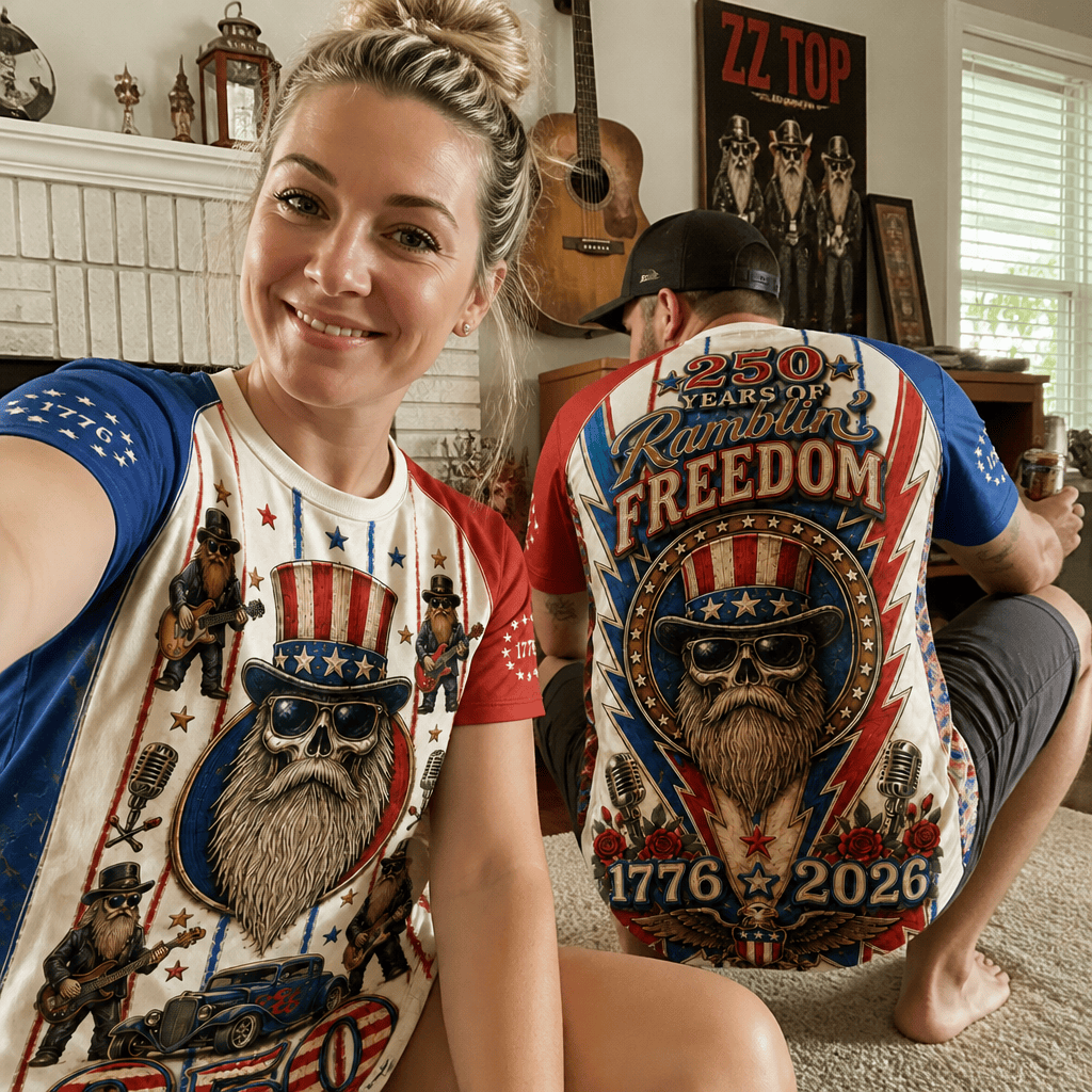 ZZT Premium Country Music America 250 Years Of Freedom 3D T-Shirt | IG45
