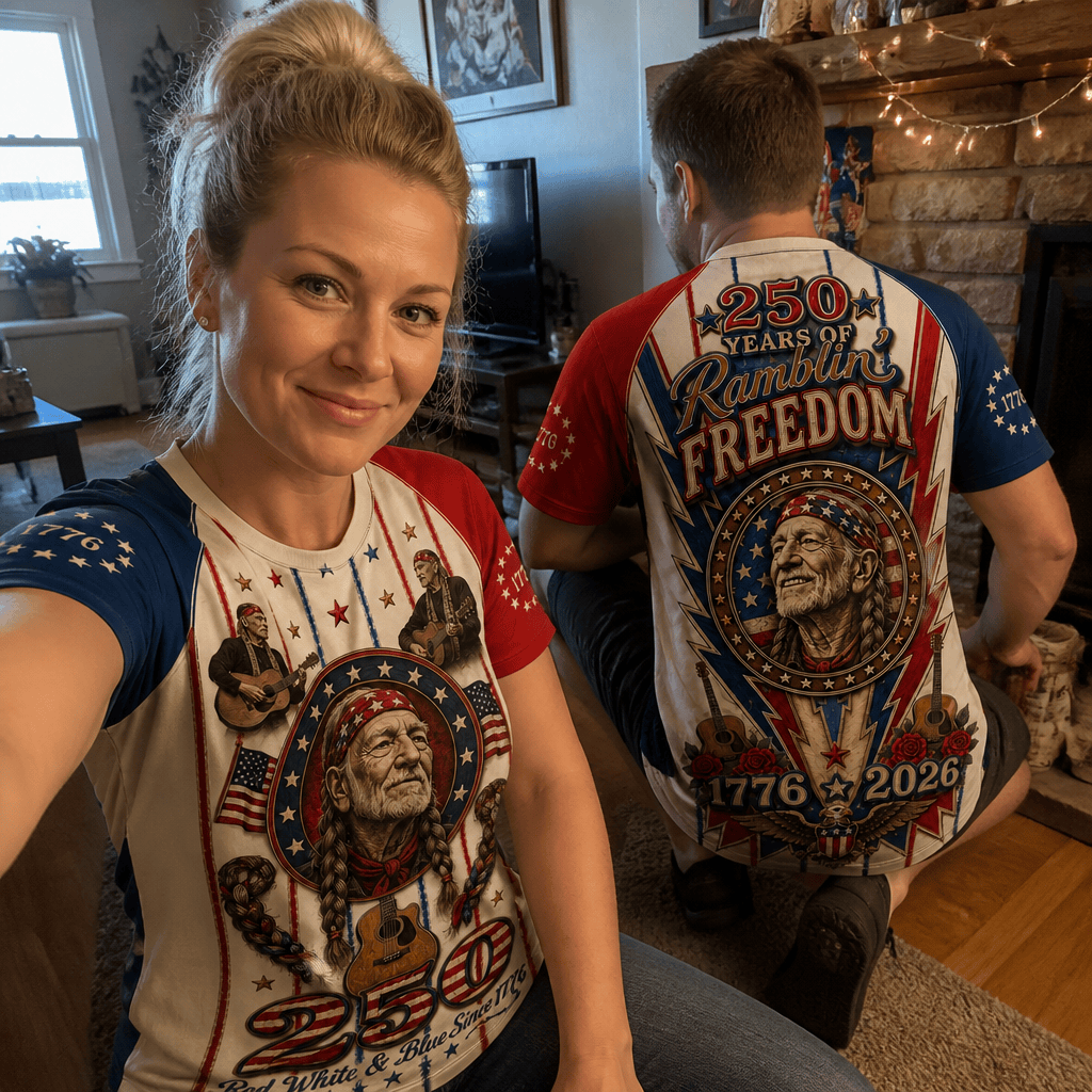 WLNS Premium Country Music America 250 Years Of Freedom 3D T-Shirt | YI85