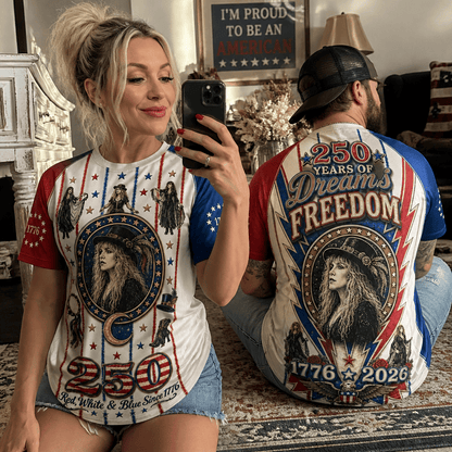 STNK Premium Country Music America 250 Years Of Freedom 3D T-Shirt | IV39