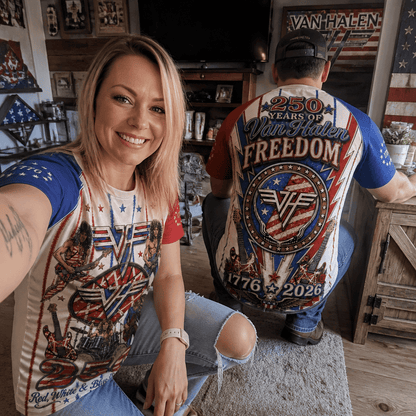 VHL Premium Country Music America 250 Years Of Freedom 3D T-Shirt | VH76