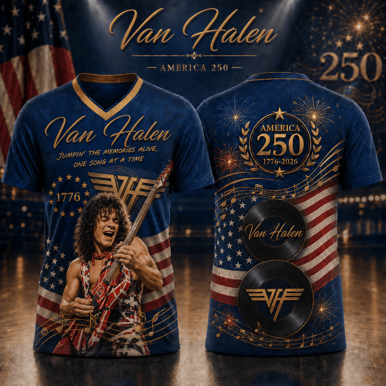 VHL | Premium America 250th Celebration V-Neck Shirt BK | RF18