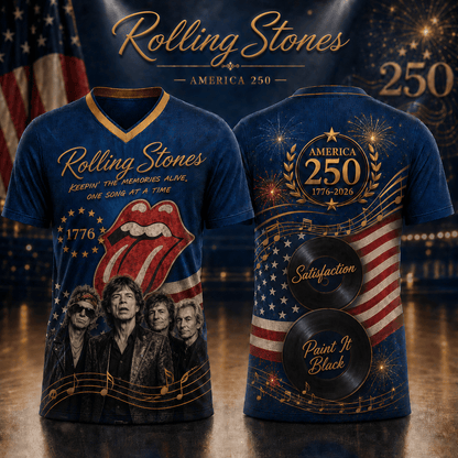 RNST | Premium America 250th Celebration V-Neck Shirt BK | YD55