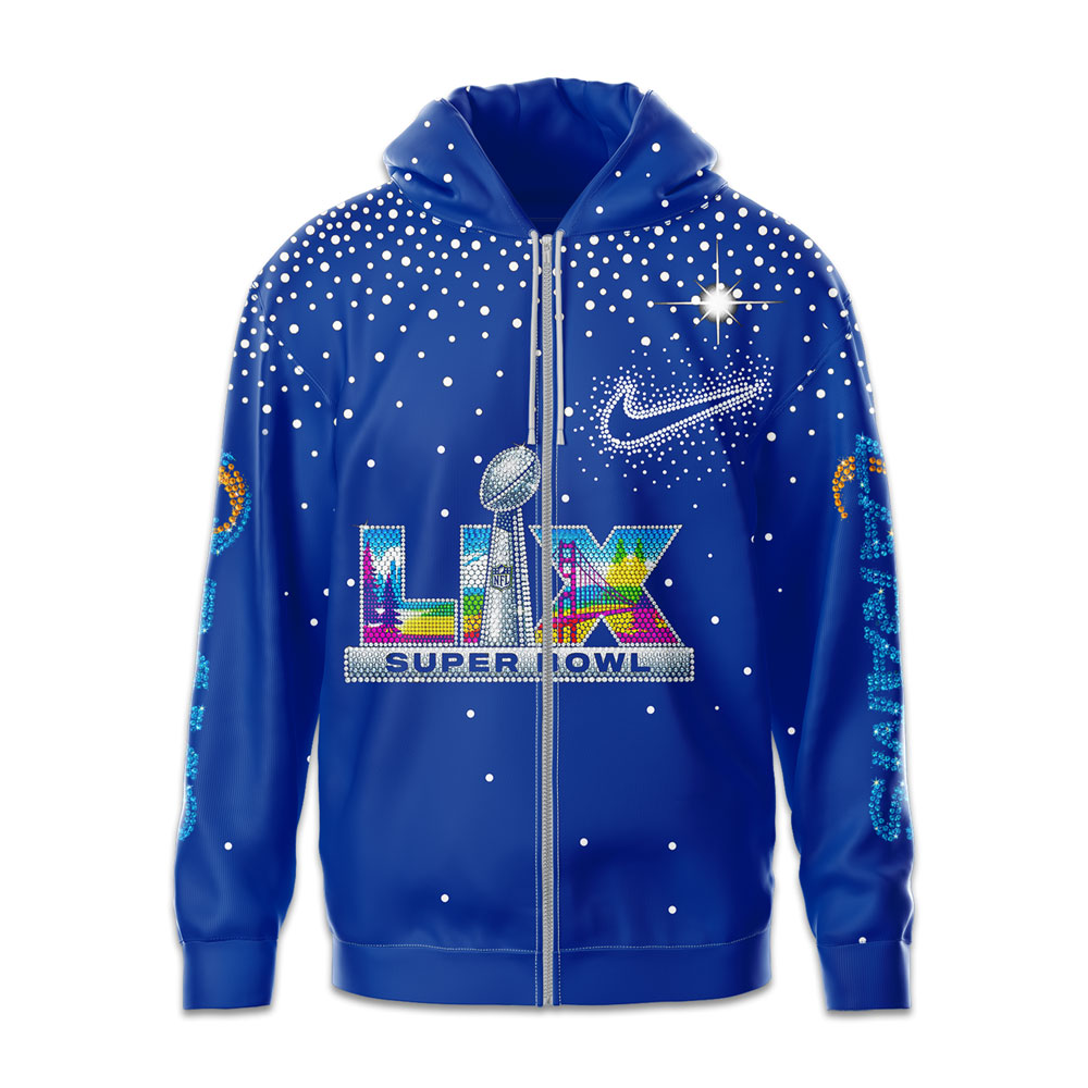 Los Angeles Rams | Premium NFL 2026 Super Bowl 3D Zip Hoodie HY | FN16