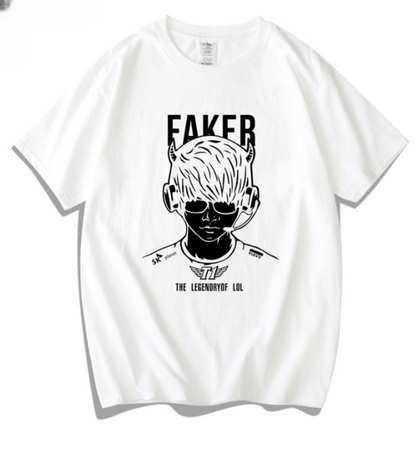 T1 Faker Unkillable Demon King T-Shirt - 100% Cotton LoL Esports SKT Graphic Tee Unisex