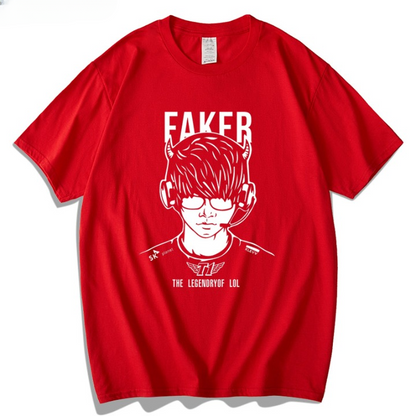 T1 Faker Unkillable Demon King T-Shirt - 100% Cotton LoL Esports SKT Graphic Tee Unisex