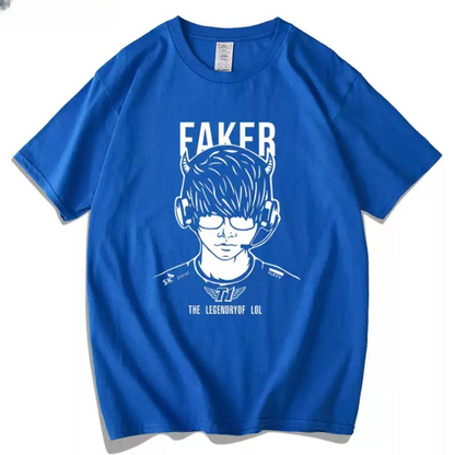 T1 Faker Unkillable Demon King T-Shirt - 100% Cotton LoL Esports SKT Graphic Tee Unisex