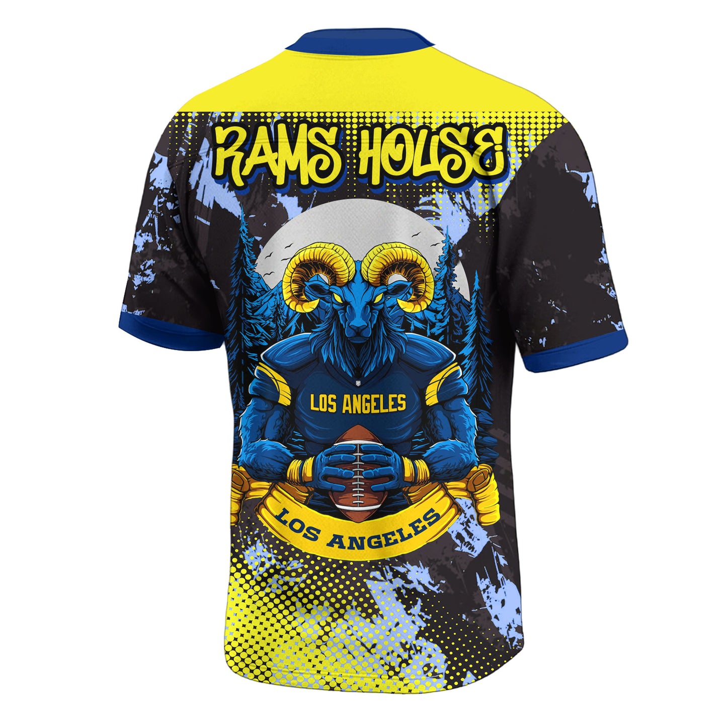 Los Angeles Rams | Premium Rams House V-neck Baseball Jersey HY | UK64