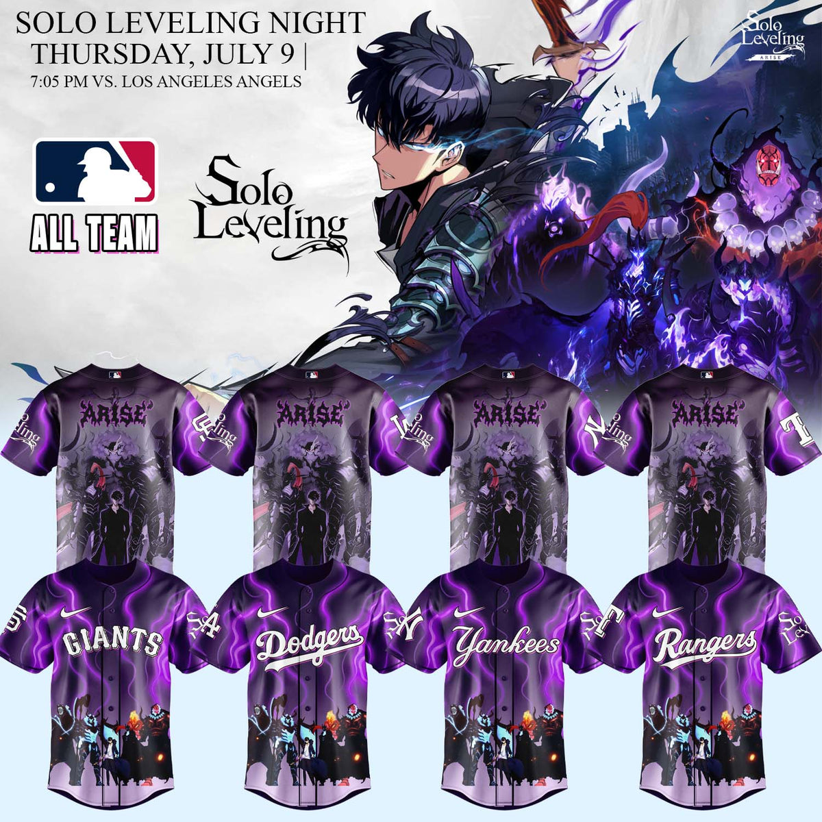MLB ALL TEAMS x Solo Leveling Limited Jersey 222