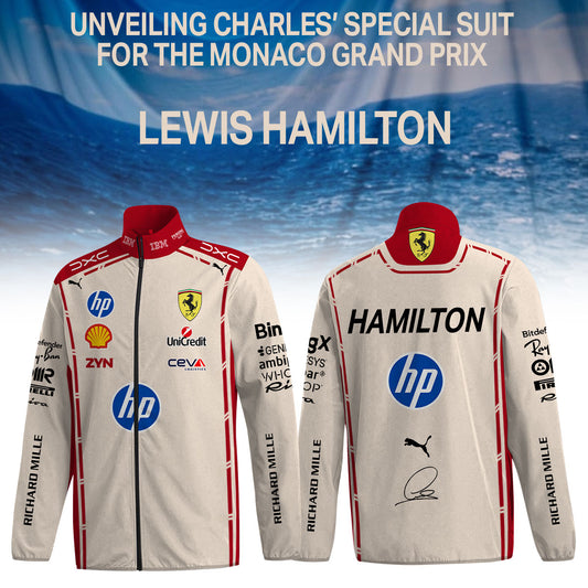 Limited Edition  Stand up zipper for the Monaco Grand Prix,F1 Windbreaker Jacket - Lewis Hamilton Signature | YV13