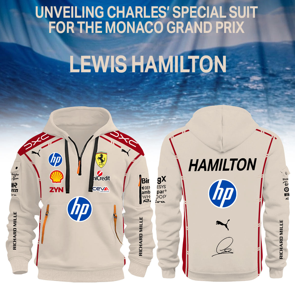 ___,,Limited Edition Hoodie Jacket for the Monaco Grand Prix - Lewis Hamilton Signature | ZI69