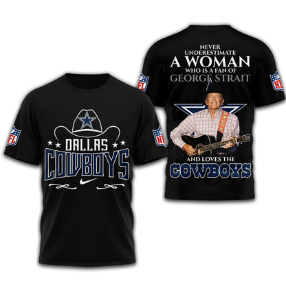 Dallas Cowboys | Premium NFL George Strait 3D Shirt | LU93