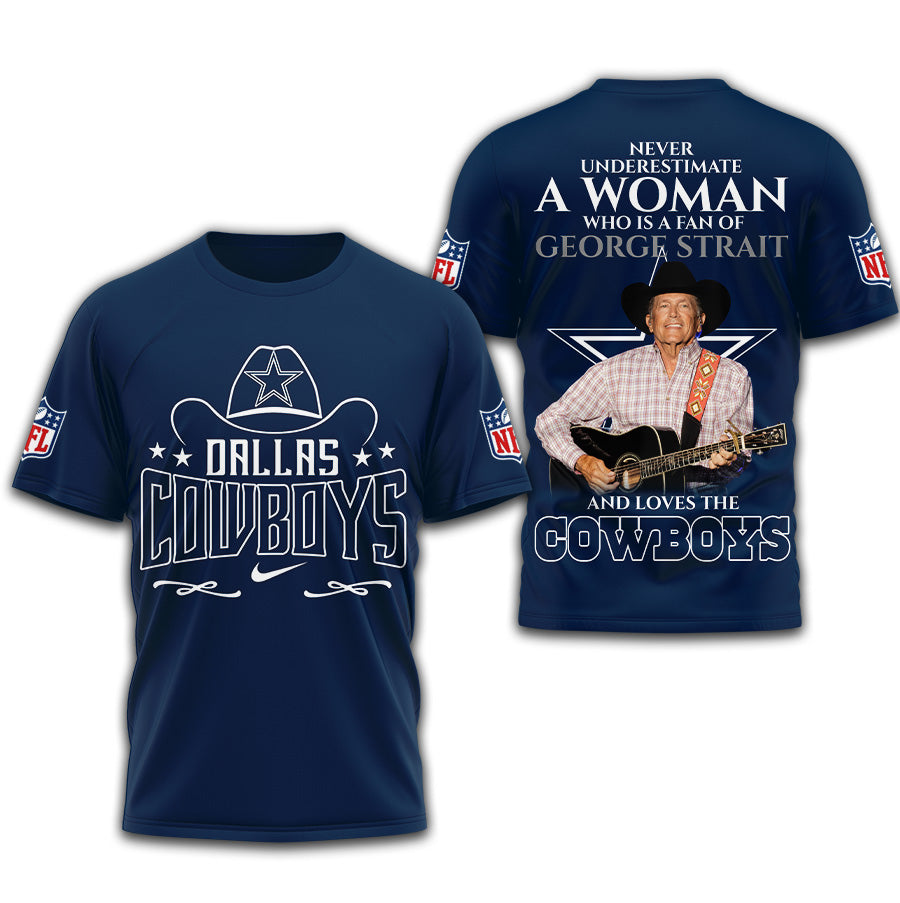 Dallas Cowboys | Premium NFL George Strait 3D Shirt | LU93