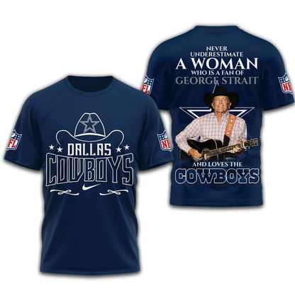 Dallas Cowboys | Premium NFL George Strait 3D Shirt | LU93