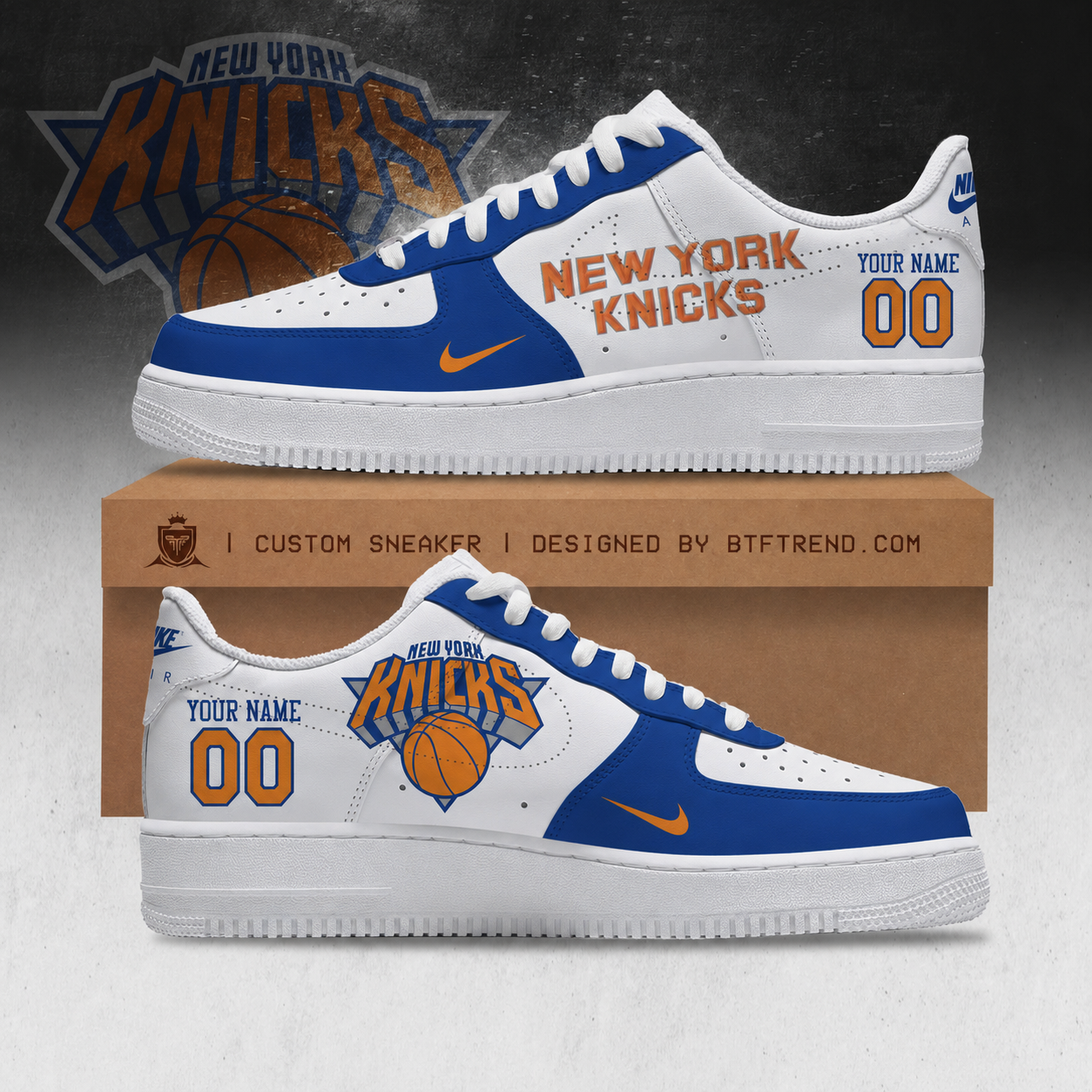 New York Knicks Shoes Aj1 Low Play offs 2026 Limited Edition + Selling Out Fast v2 | BX27