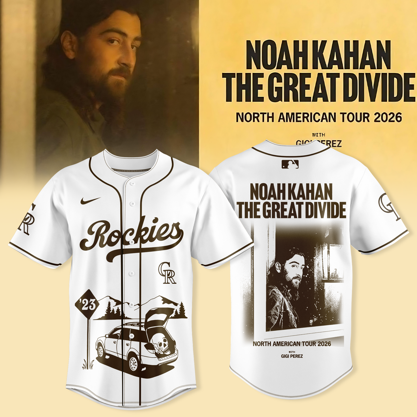 _ Colorado Rockies x Noah Kahan - “The Great Divide Tour 2026” Jersey Collection | ZK45