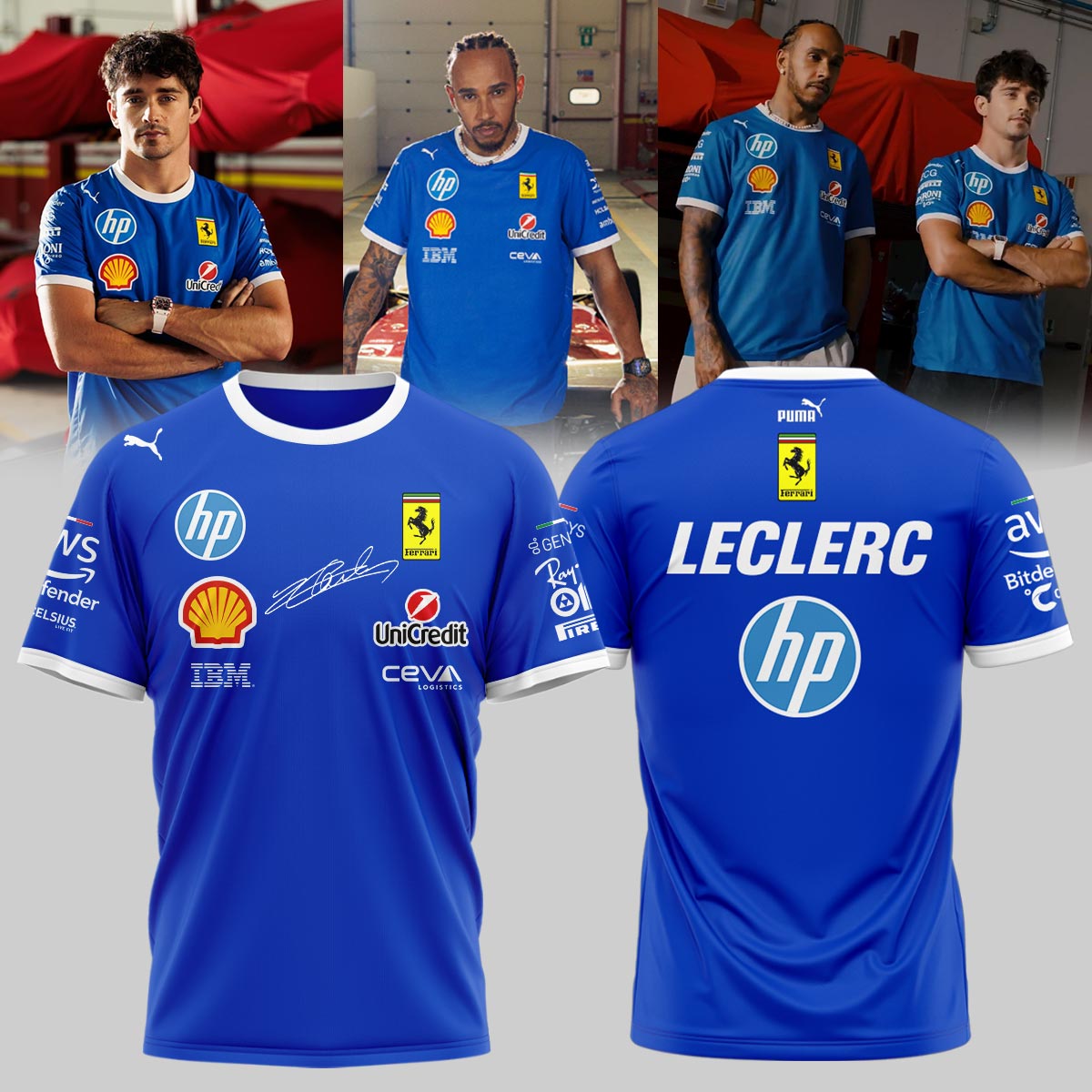 ,Scuderia Ferrari Signature Charles Leclerc - Tshirt&amp;Cap. | WT21