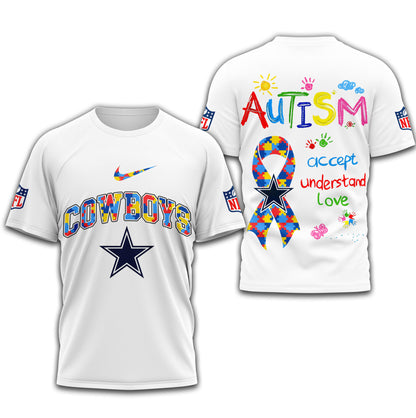 Dallas Cowboys | Premium NFL Autism Awareness T-Shirt | JF22