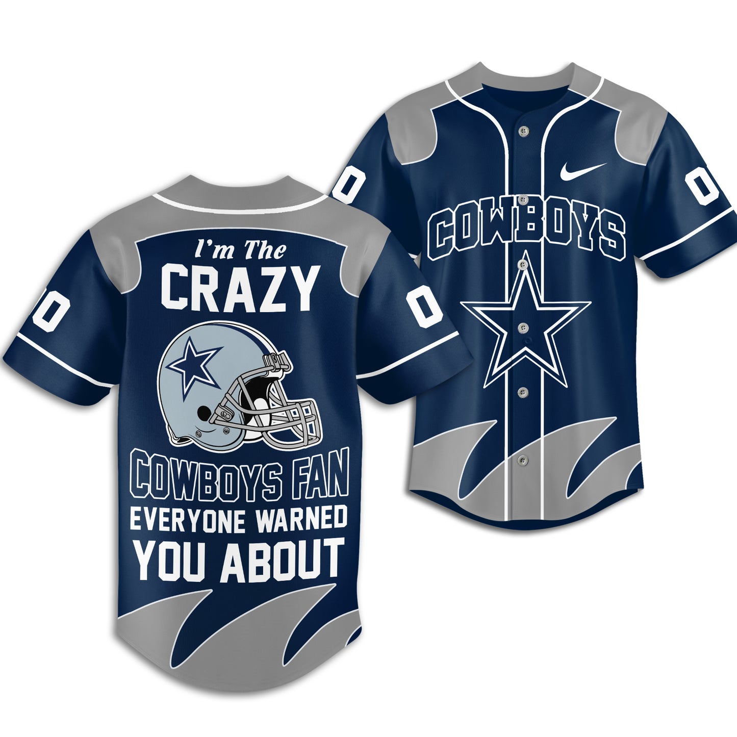 Dallas Cowboys | Premium NFL Crazy Football Fan Personalized Jersey | CR29