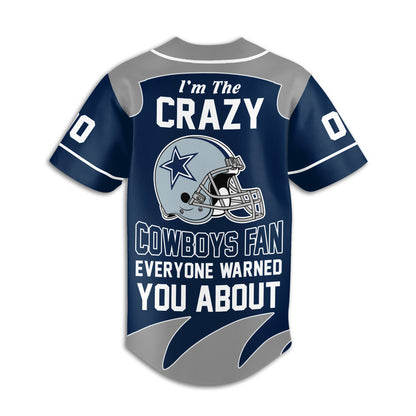 Dallas Cowboys | Premium NFL Crazy Football Fan Personalized Jersey | CR29