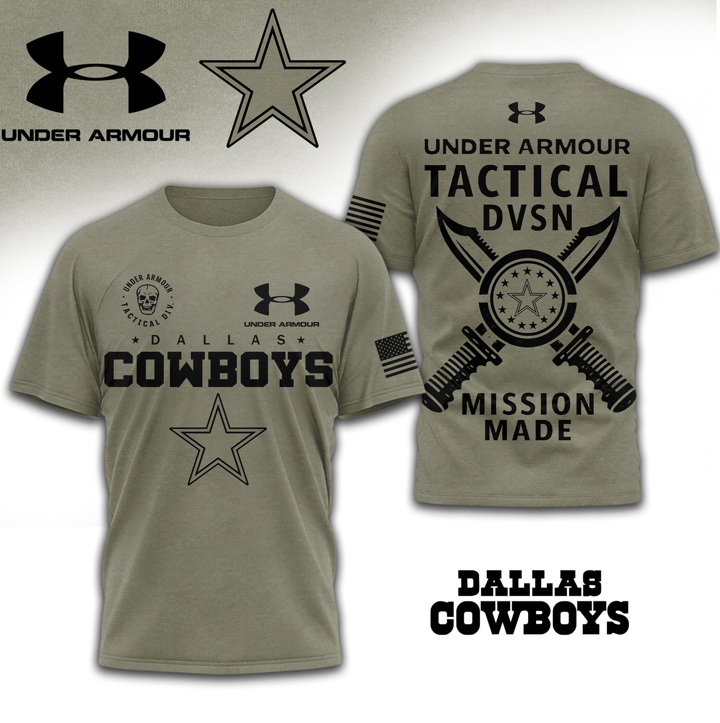Dallas Cowboys | Premium NFL Tactical Under Armour 3D Shirt | KS44