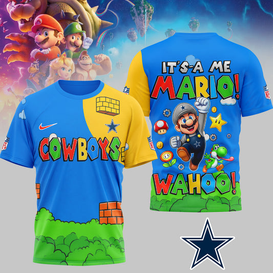 Dallas Cowboys | Premium NFL Its a Me Mario 3D Shirt | GW57