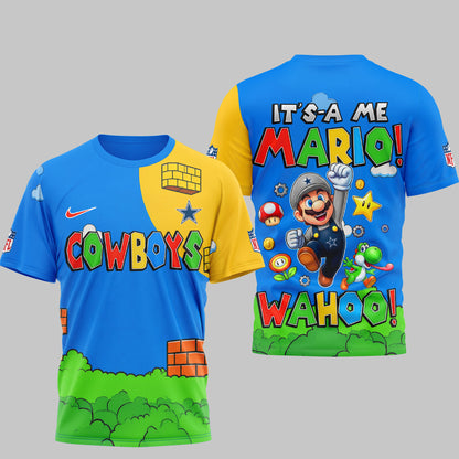 Dallas Cowboys | Premium NFL Its a Me Mario 3D Shirt | GW57