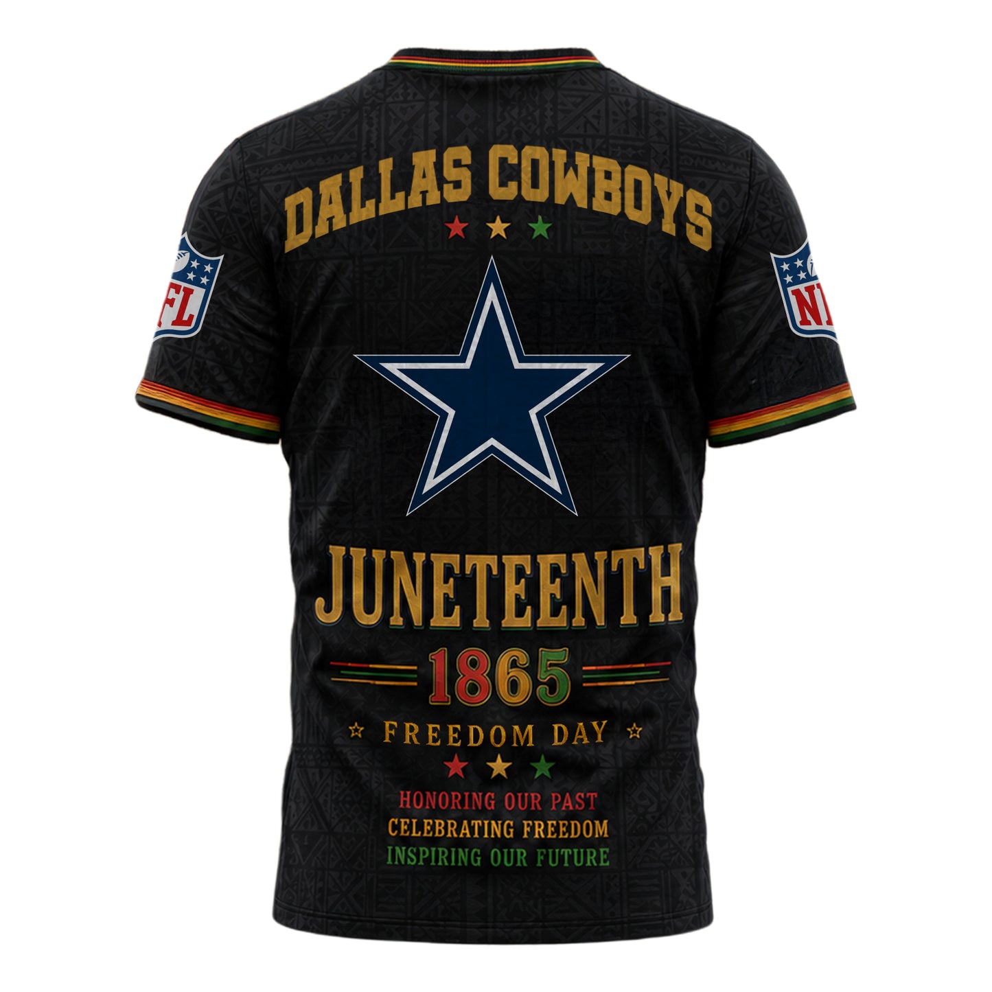 Dallas Cowboys | Premium NFL Juneteenth Freedom Day 3D Shirt | FJ88