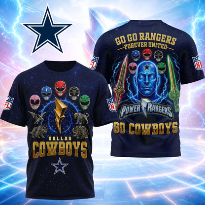 Dallas Cowboys | Premium NFL Go Go Rangers 3D Shirt | WI84