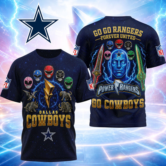 Dallas Cowboys | Premium NFL Go Go Rangers 3D Shirt | WI84