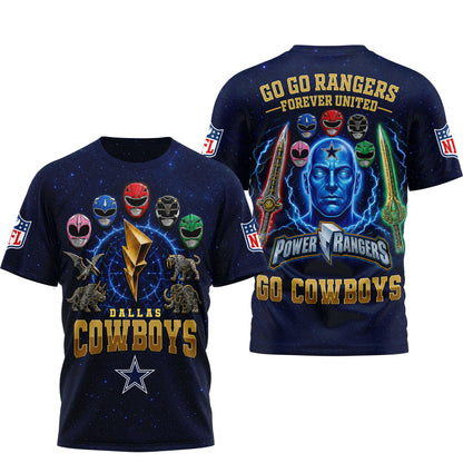 Dallas Cowboys | Premium NFL Go Go Rangers 3D Shirt | WI84