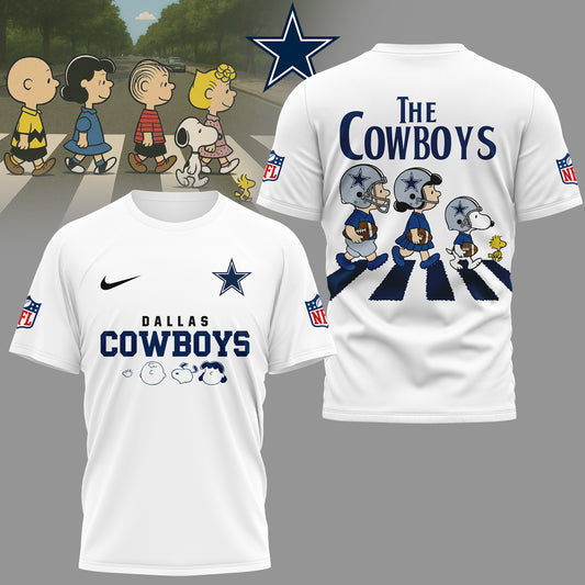 Dallas Cowboys | Premium NFL Snoopy Abbey Road 3D Shirt | OZ43