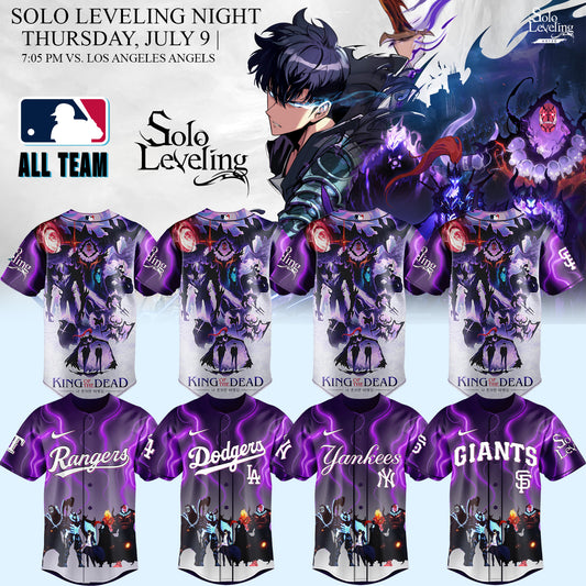 MLB ALL TEAMS x Solo Leveling Shadow Army Baseball Jersey
