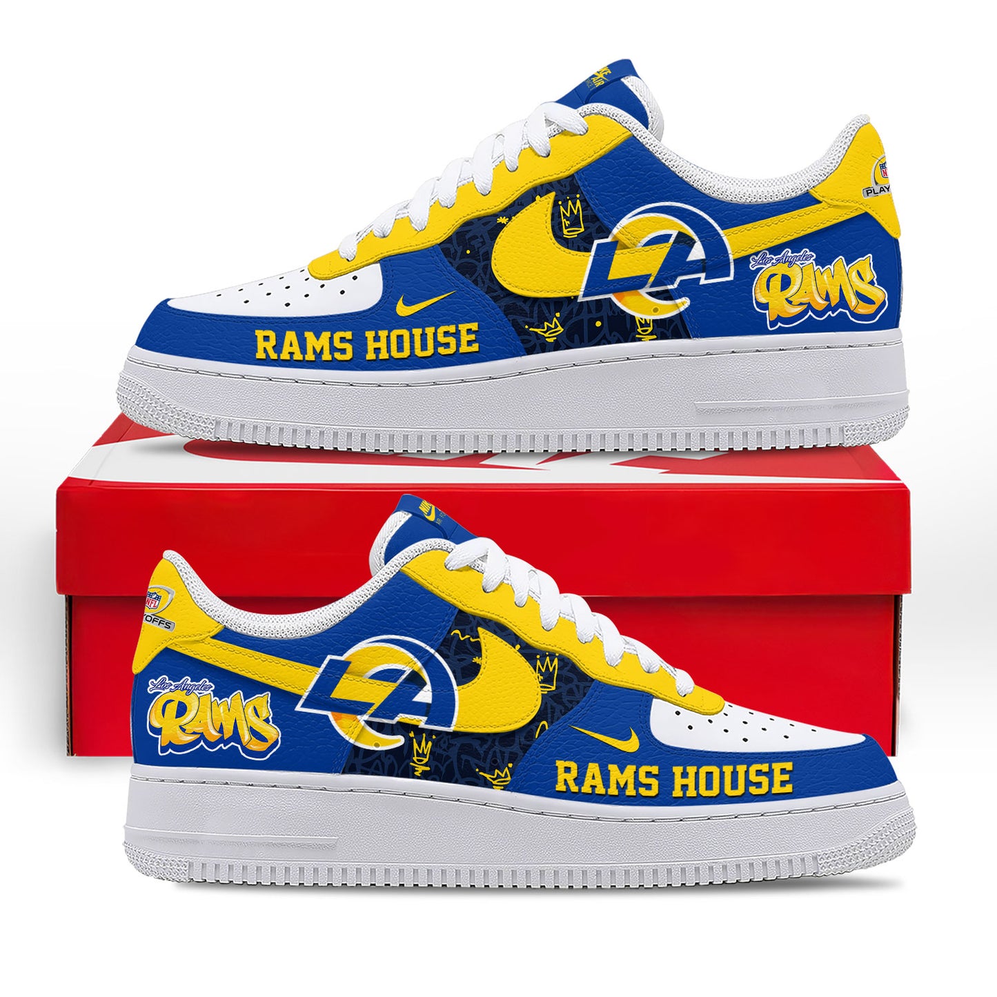 Los Angeles Rams | Premium NFL Playoffs 2025-26 AF1 Shoes | TG79