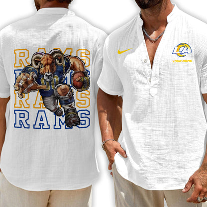 Los Angeles Rams | Men's Button Short Sleeve Shirt | OG34