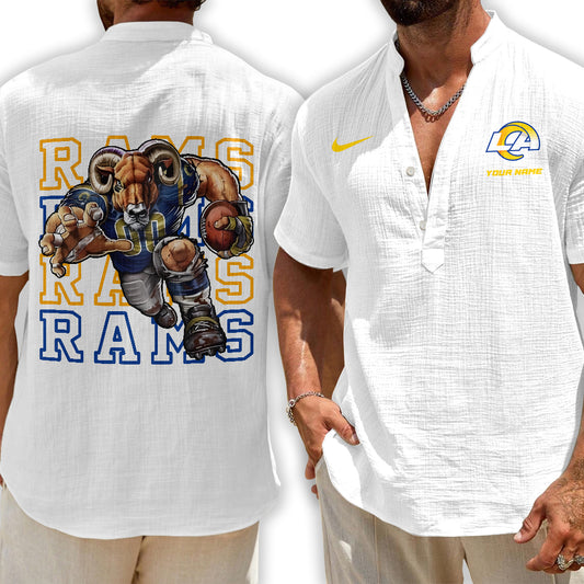Los Angeles Rams | Men's Button Short Sleeve Shirt | OG34