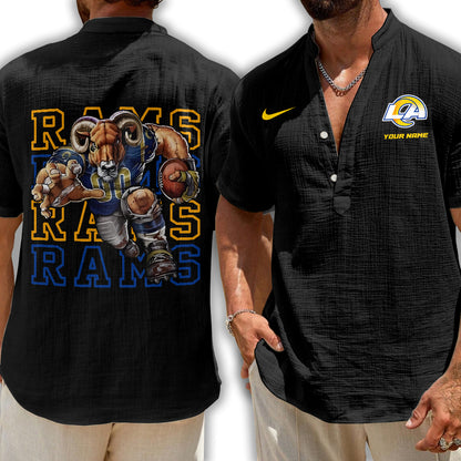 Los Angeles Rams | Men's Button Short Sleeve Shirt | OG34
