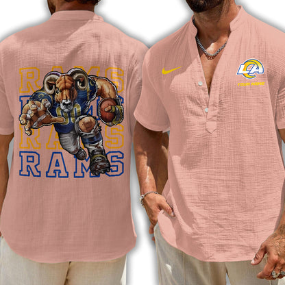 Los Angeles Rams | Men's Button Short Sleeve Shirt | OG34