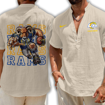 Los Angeles Rams | Men's Button Short Sleeve Shirt | OG34