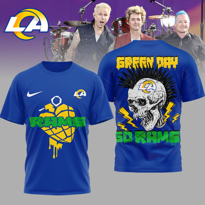 Los Angeles Rams | Premium NFL Green Day Football 3D Shirt | ES64