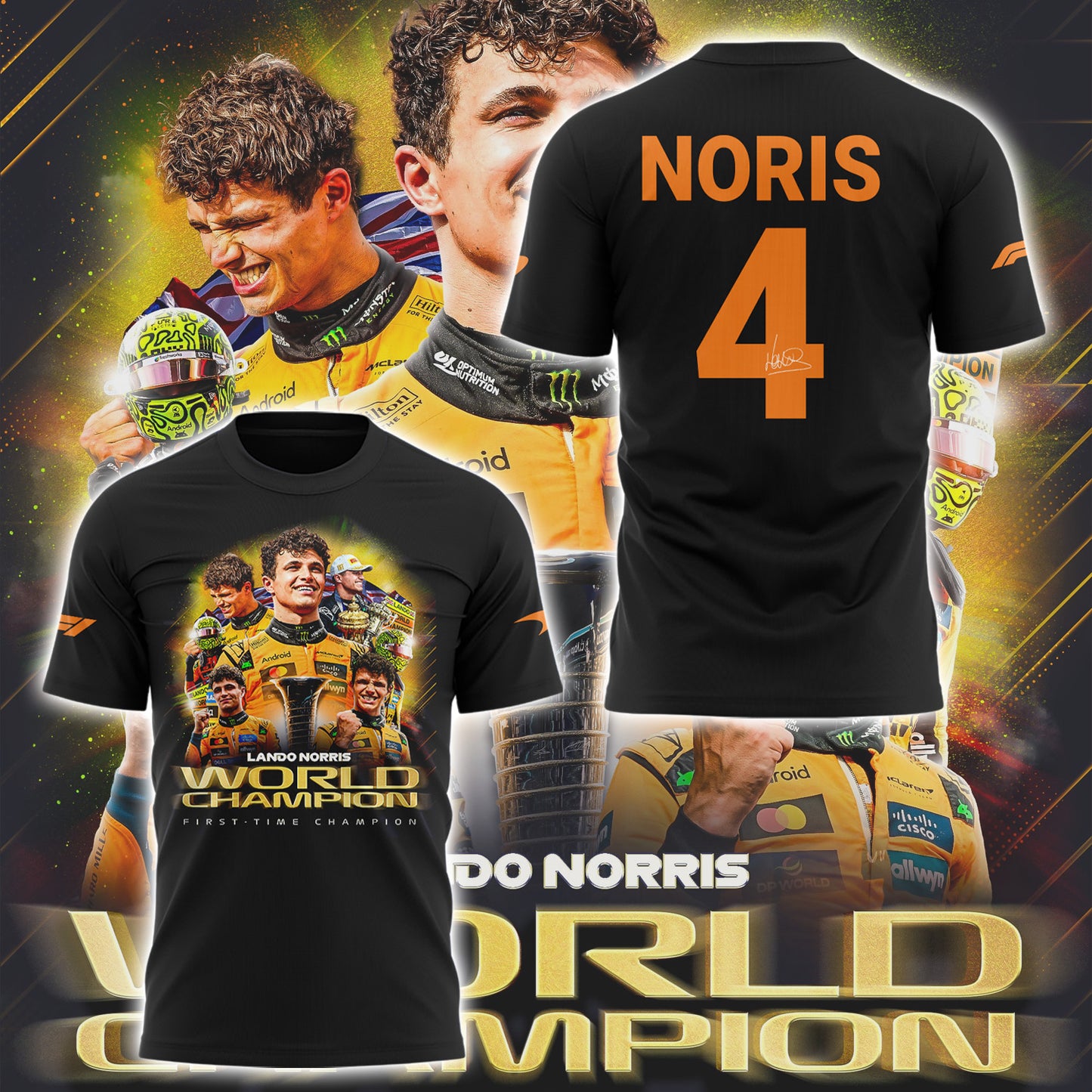 McLaren Lando Norris 2025 F1 World Champions Limited Edition Shirt