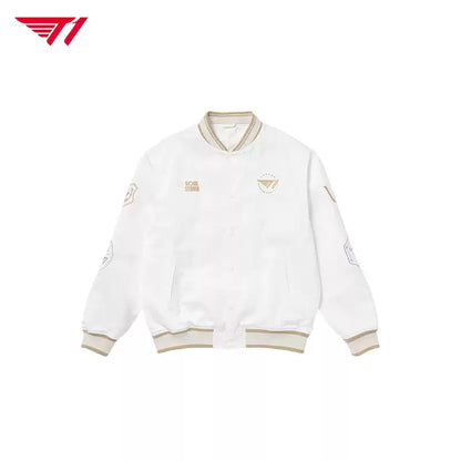 T1 S15 World Champions Commemorative Baseball Jacket - LoL Fan League Unisex Varsity Bomber | QB71