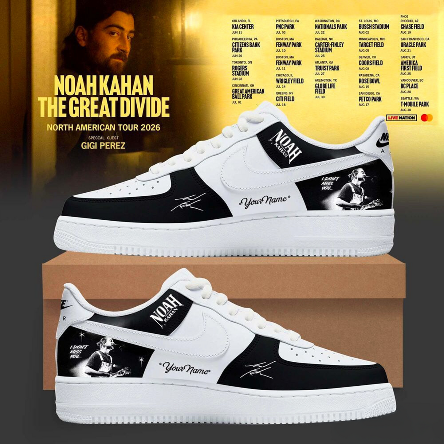 Noah Kahan The Great Divide Tour 2026 Shoes | NU88