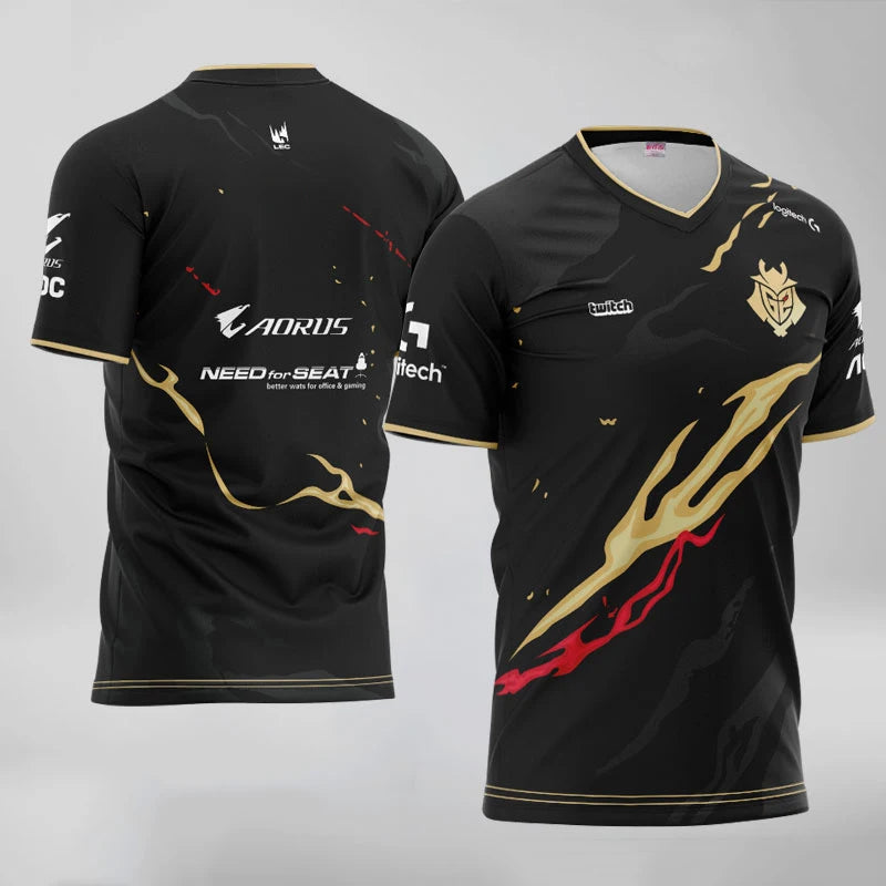 New Summer G2 Esports T Shirt Game LOL CSGO Essentials T-shirt Women Men 3D Print Oversized Tops Girl Boys Kids Short Sleeve Tee | FT74