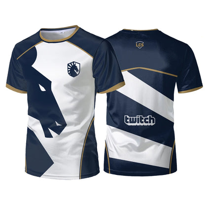 Liquid Team Team Uniforms CS:GO E-sports Competition Training Suits Men's Sports T-shirts Breathable Casual Oversized Tops Tees