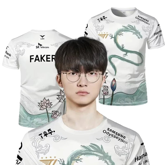 New T1 E-Sports Club Faker Special Limited Edition League Of Legends T1 Trendy 3D T-shirt Gaming Sports Unisex Tops Men Clothing | GI13