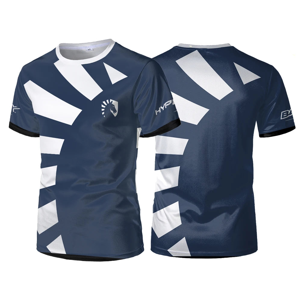 Liquid Team Team Uniforms CS:GO E-sports Competition Training Suits Men's Sports T-shirts Breathable Casual Oversized Tops Tees