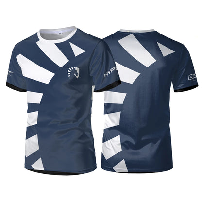 Liquid Team Team Uniforms CS:GO E-sports Competition Training Suits Men's Sports T-shirts Breathable Casual Oversized Tops Tees