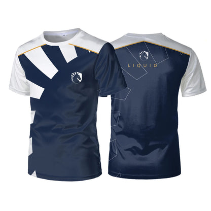 Liquid Team Team Uniforms CS:GO E-sports Competition Training Suits Men's Sports T-shirts Breathable Casual Oversized Tops Tees