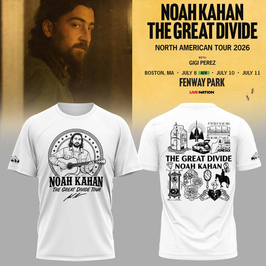 _ Noah Kahan × Boston Red Sox - The Great Divide Tour 2026 Limited Tshirt | NY19